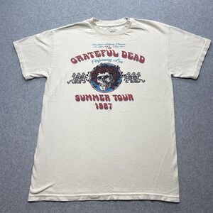 Liquid Blue Greatful Dead Cream White Tour 1987 TShirt Size M